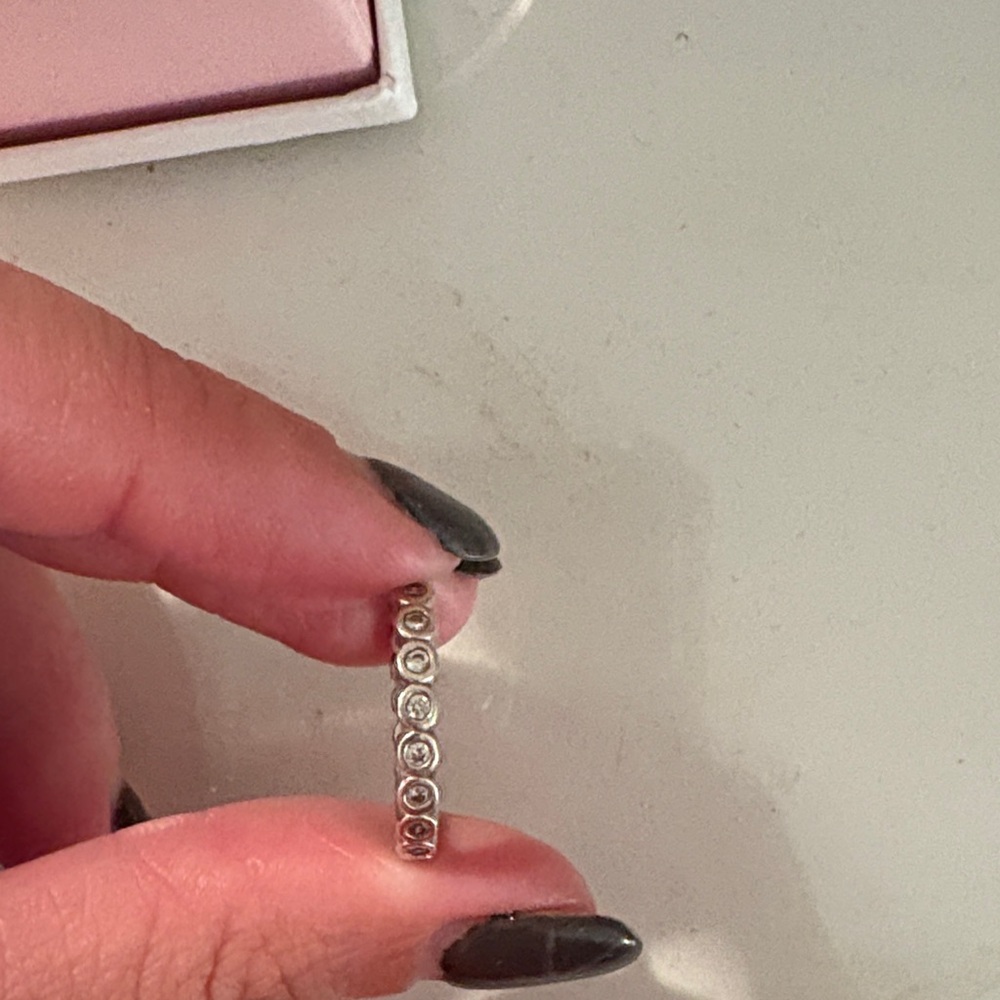 Pandora Silver Ring with silver Stones - Picture 2 of 4